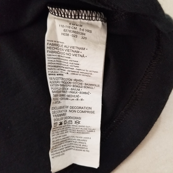 Nike Camo Swoosh Little Boys Black Long Sleeve Hooded Logo Tee Shirt M 5-6yrs - Picture 8 of 10